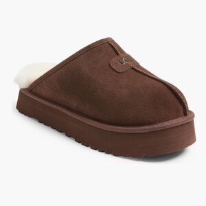 Ugg Women's Discoquette Slide Slipper Brand New Size 8 in Burnt Cedar/Natural